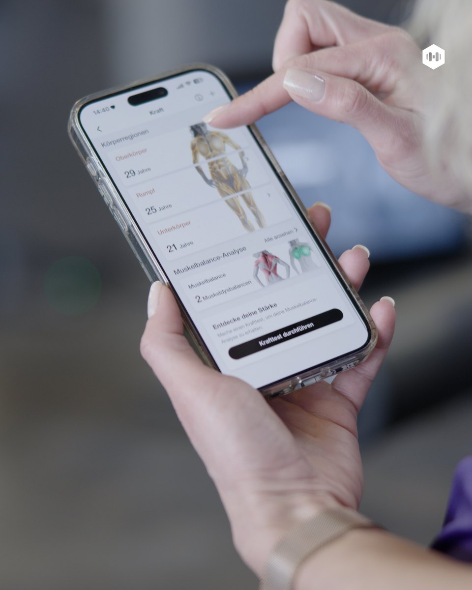 EGYM Trainingsauswertung auf einem Smartphone